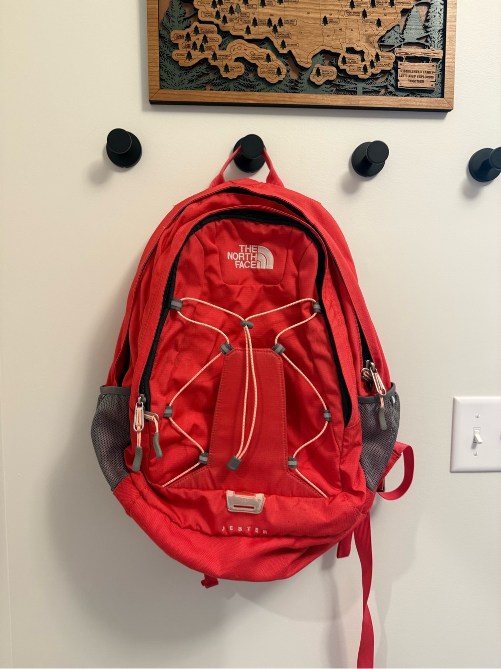 The North Face Jester Backpack - Red - Hiking/School/Laptop Bag - Good Condition